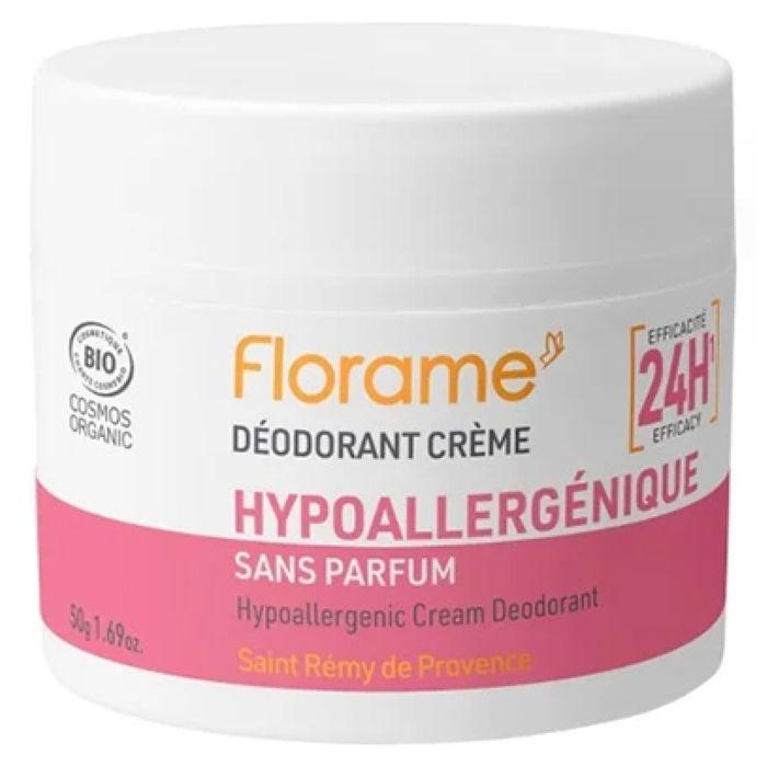 Florame Déodorant Crème 24H Hypoallergénique Bio 50 Grammes