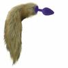 Brown Fox Tail Stainless Steel Anal Butt Plug Pet Play  Butt Plug Tails