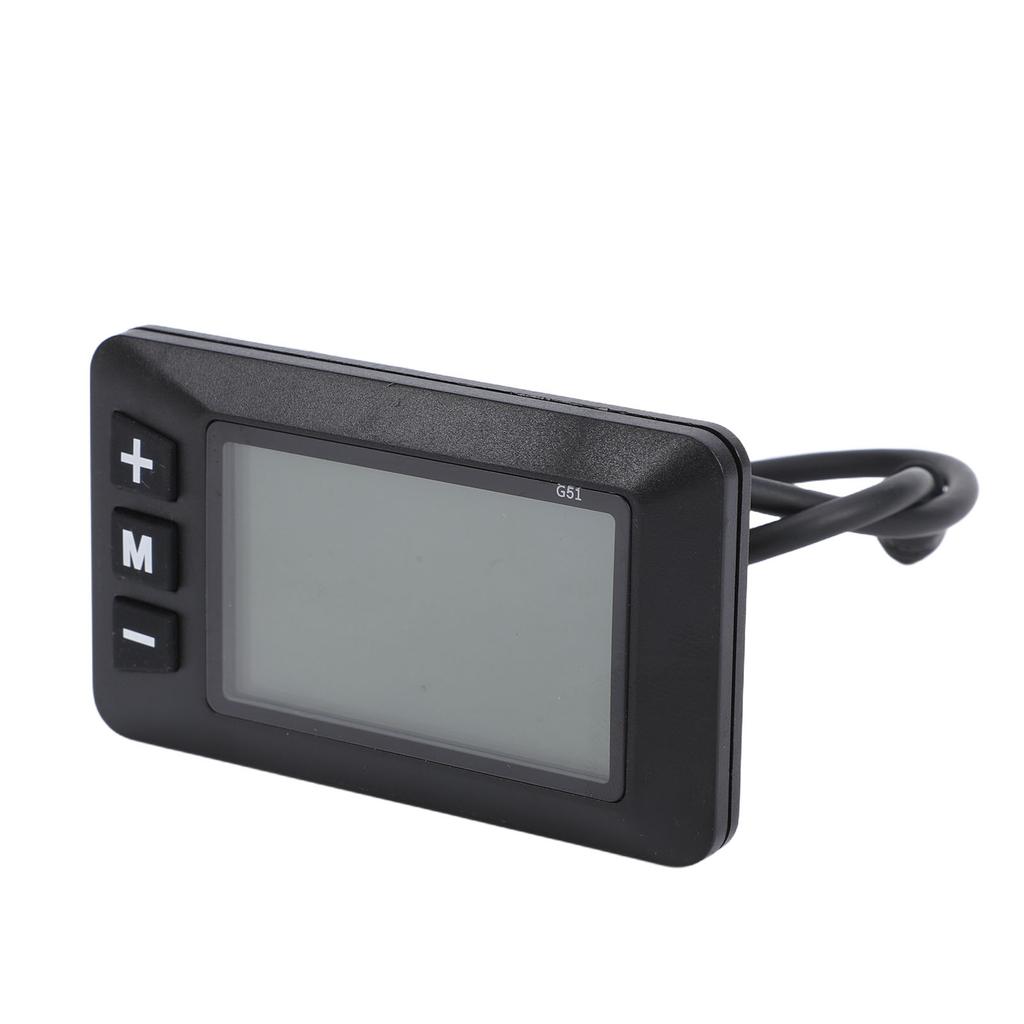 Electric Bike LCD Display Panel with G51 6P Water Proof Connector Speed Battery Level Display for Scooter Cycling
