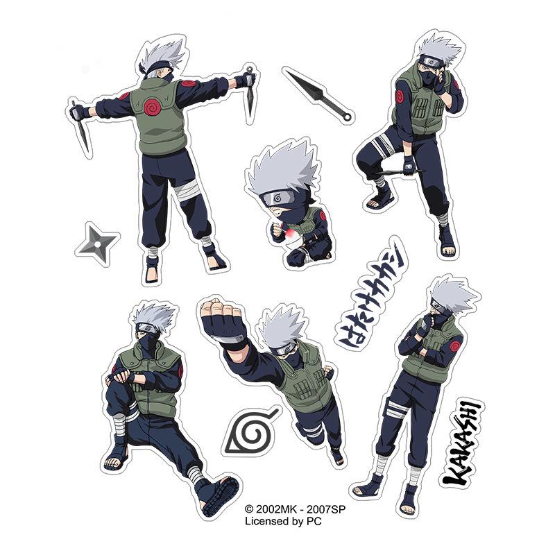 Naruto Akatsuki & Kakashi Waterproof Reusable Stickers - Genuine Merchandise