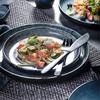 Creative and beautiful ceramic plates serving plate Retro tableware Western plate With steak for breakfast plates Japanese plate