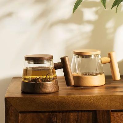 High-value Glass Teacups Are Separated from Water and Tea, and Japanese Office Simple Creative Magnetic Cups.