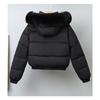Women S Short Winter Thick Cotton Puffer Jacket With Fur Collar