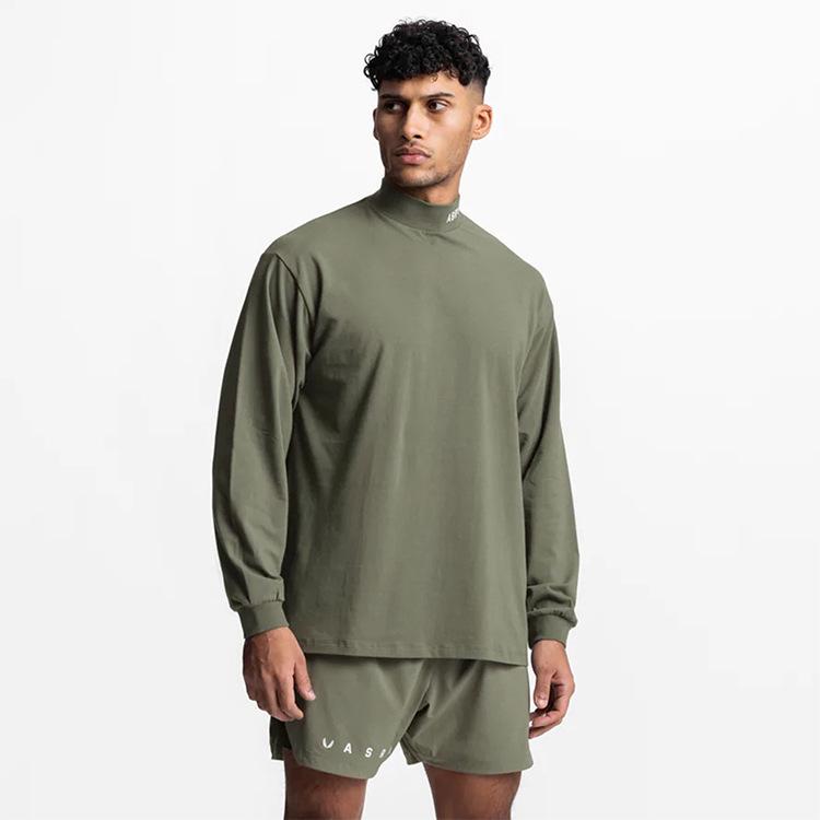 Men's Youth Plus Size High Neck Sweatshirt - Long Sleeve Casual Jacket for Spring & Autumn