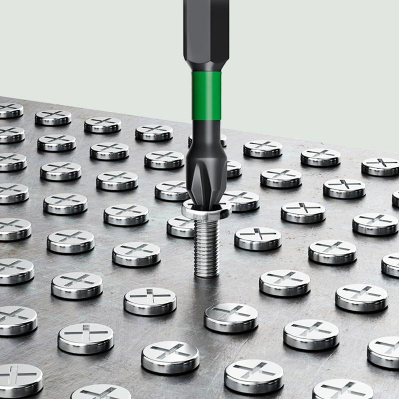 Sturdy Magnetic Crosses Bit 6.35mm Hexagonal Shank HRC62 Hardness Hardened Steel Perfect For Construction Equipment