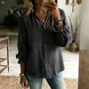 Women's Fashion Loose Long-Sleeved Linen Shirt Top