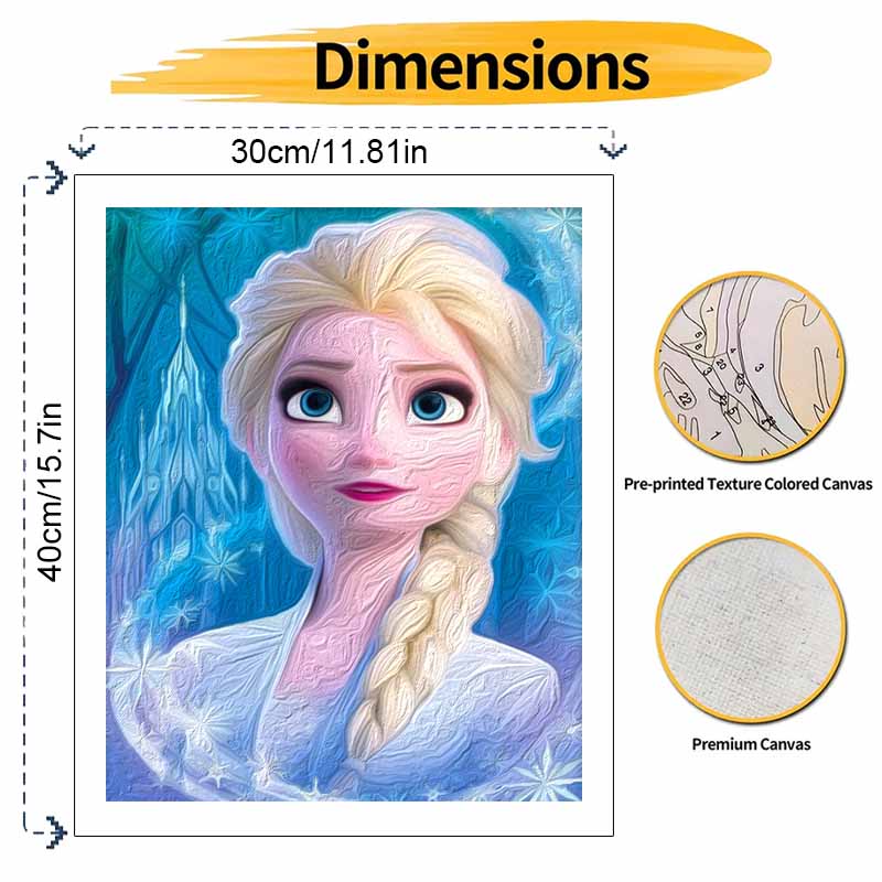 Disney Elsa Frozen Paint By Number Kit Number Drawing Canvas DIY Picture Home Decor Modern Wall Art Gift Painting Personalized Decor
