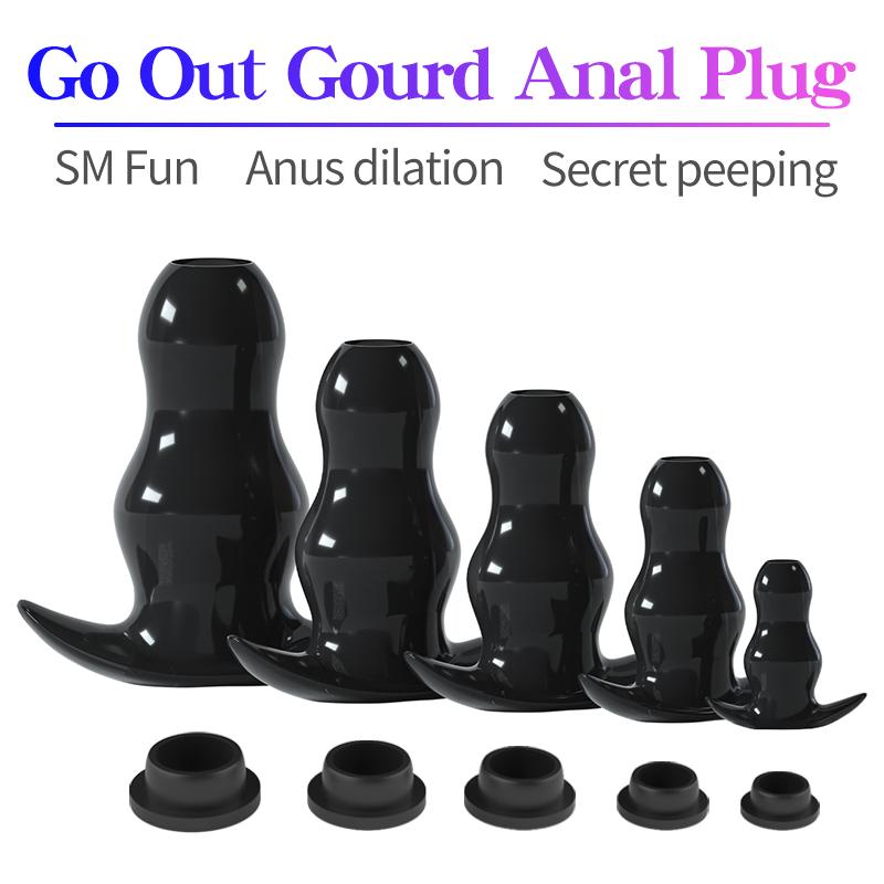 5 Sizes Hollow Anal Plug/Dilator/Dildo Soft Speculum Prostate Massager Butt Plug Set Intimate/Enema Sex Toys For Women Men