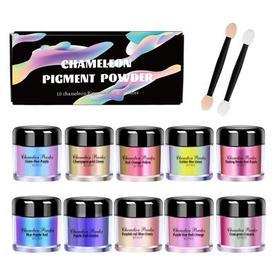 Chameleon Mica Powder,Color Shift Mica Powder for Epoxy Resin,Saturated Color Shifting Chrome Pigment Powder for Nails