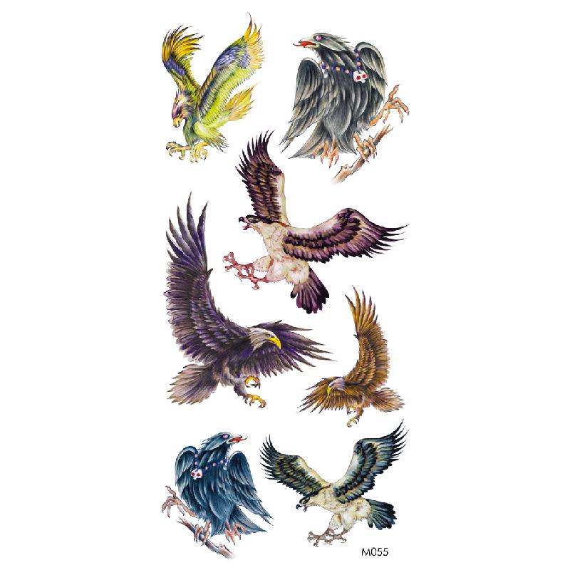 Realistic Bright Animal Totem Waterproof Rose Tattoo Stickers