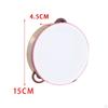 Double Rows Tambourine Wooden Tambourine, Percussion Drum, Metal Bell Hand Drum for