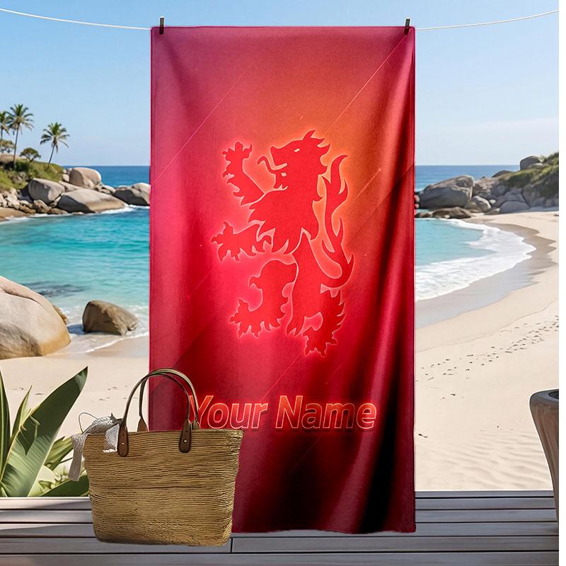 Asciugamano da Spiaggia Stampato Personalizzato Middlesbrough FC Logo Calcio Supporto Nome Personalizzato Testo Asciugamano Assorbente Per Sport Viaggio Regalo Speciale