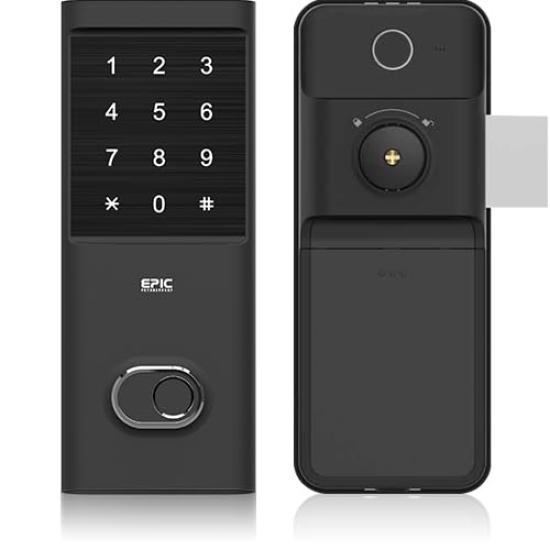 

Epic Flassa F7D control type smart lock Authentication required even when leaving the room Authentic screw type security History call center Double чорний