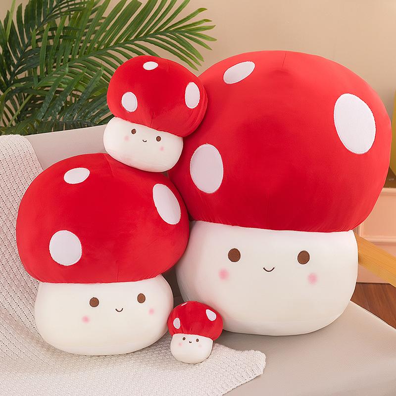 Red Mushroom Doll Red Umbrella Umbrella Mushroom Pillow Plush Toy Children's Gift Ragdoll
