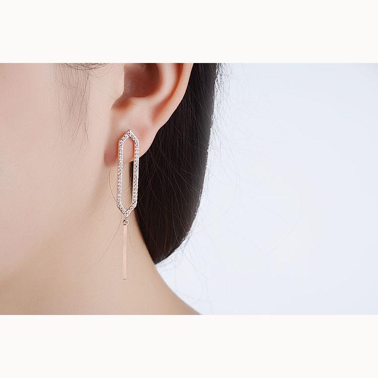 Dlouhý střapec Geometrický Asymetrický Šumivý Temperament Jednoduché Dámské Náušnice Party Doplňky Módní šperky