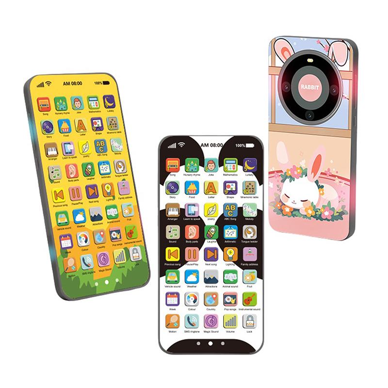 1 Set Smartphone Early Mobile Phone With Light Touch Screen Phone Rechargeable 10000 Functions Educational Content Kids Toy