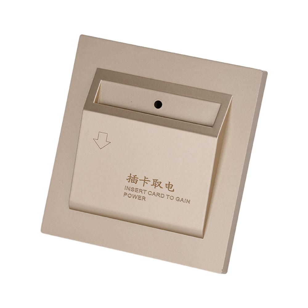 

AC180-250V Hotel Card Access Control 40A 3-Wires System Card Apartment Access Control Switch 86-type Energy-Saving Wall Switch золотистый