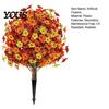 Long Lasting Faux Flowers for Home Fall Artificial Topiary Ball Flowers, Mums Plants Tree, UV Resistant Outdoor with Vibrant Floral Decor Spike, Fake