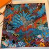 Scarf Lusso 90Cm "Zebra Nella Foresta" Bandana Donna Quadrato di Seta Twill Arricciato Hijab Foulard Sciarpe per Capelli