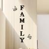 Two Butterflies English Letters Family 3D Mirror Wall Stickers Self-Adhesive DIY Acrylic Decals For Living Room Home Decoration