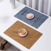 Nordic style simple table mat leather placemat creative western dinner mat waterproof insulation mat