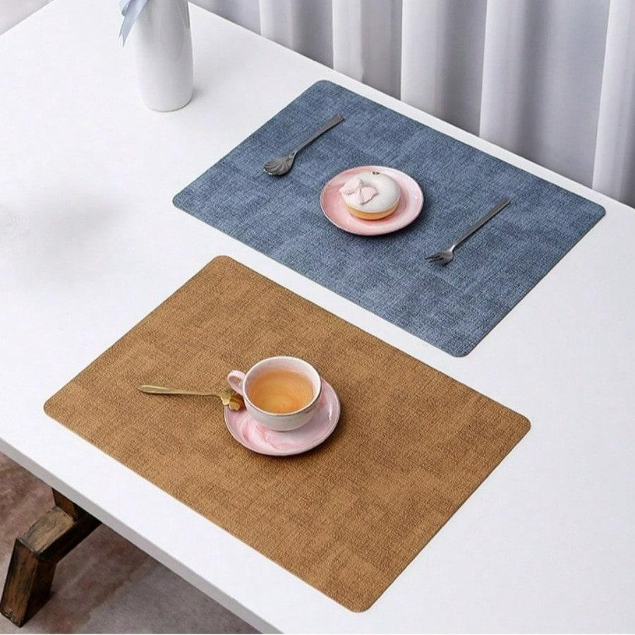 Nordic style simple table mat leather placemat creative western dinner mat waterproof insulation mat