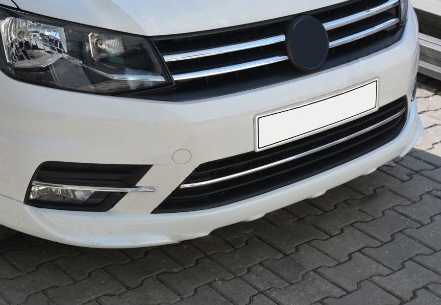 

Накладки на бампер (3 шт, нерж) для Volkswagen Caddy 2015-2020 гг
