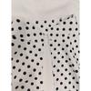 Vestito Mini Casual da Donna alla Moda a Pois con Intagli e Maniche a Sbuffa a Manica Corta con Collo Alto