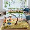 African Woman King Queen Duvet Cover Retro Exotic Tribal Black Girl Pattern Bedding Set Africa Polyester Quilt Cover Pillowcase0