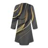 Women's Fashion Casual Print Round Neck Three-quarter Sleeve Short Dress