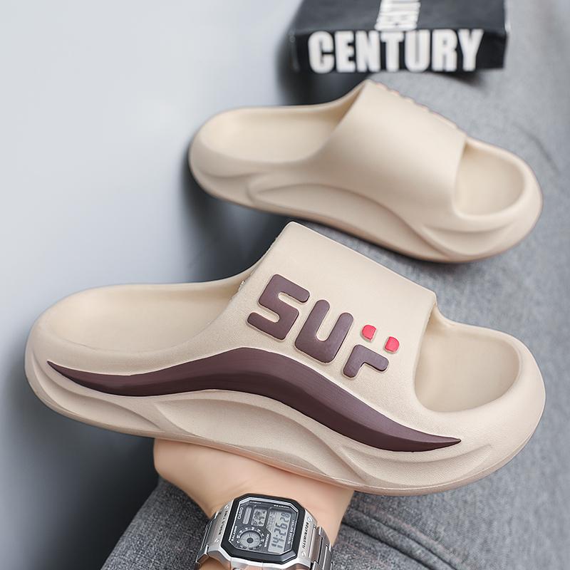 

Slippers for Men Sandals Wear-resistant Shoes for Men Soft and Comfortable Waterproof Bathroom Slippers Indoor and Outdoor New 4445 хаки