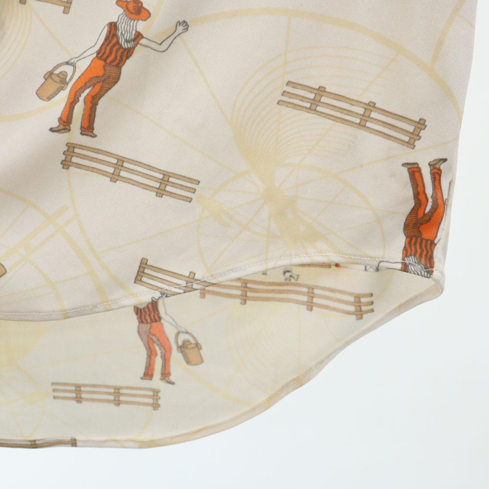 PFERDEKOPF 70er Vintage Overallgriff Langarmhemd XL Gelb Herren Gebraucht