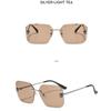 Women's Sunglasses, Men's and Women's Fashion Square Rimless Sunglasses, Large Frame Sunglasses