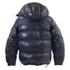 Moncler MAURY Logo Print Hooded Down Jacket Jacket 2 NavyUsed