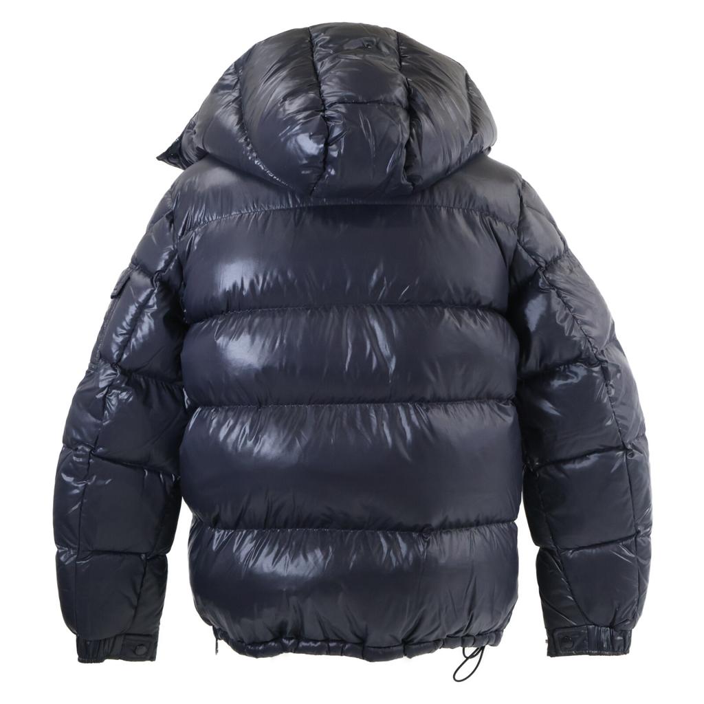 Moncler MAURY Logo Print Hooded Down Jacket Jacket 2 NavyUsed