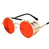 Modne Retro Steampunkowe Okulary Przeciwsłoneczne Męskie Markowe Designerskie Okrągłe Parowe Punkowe Metalowe Okulary Słoneczne Gogle Dla Kobiet UV400