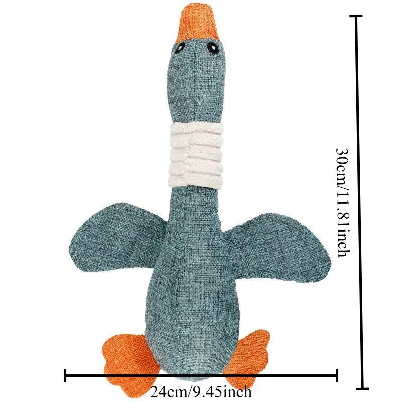 1Pcs Durable Goose Squeaky Chew Toys for Dogs and Cats Teeth Cleaning Pet Supplies Cute Safe Material Sturdy