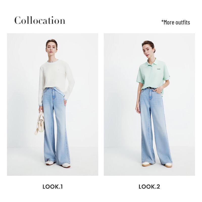 Navigare Women's Spring High-Waist Loose Wide-Leg Casual Pants