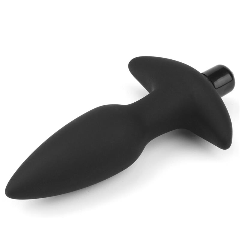 Anal Plug Fantasy Plug with Vibration Black