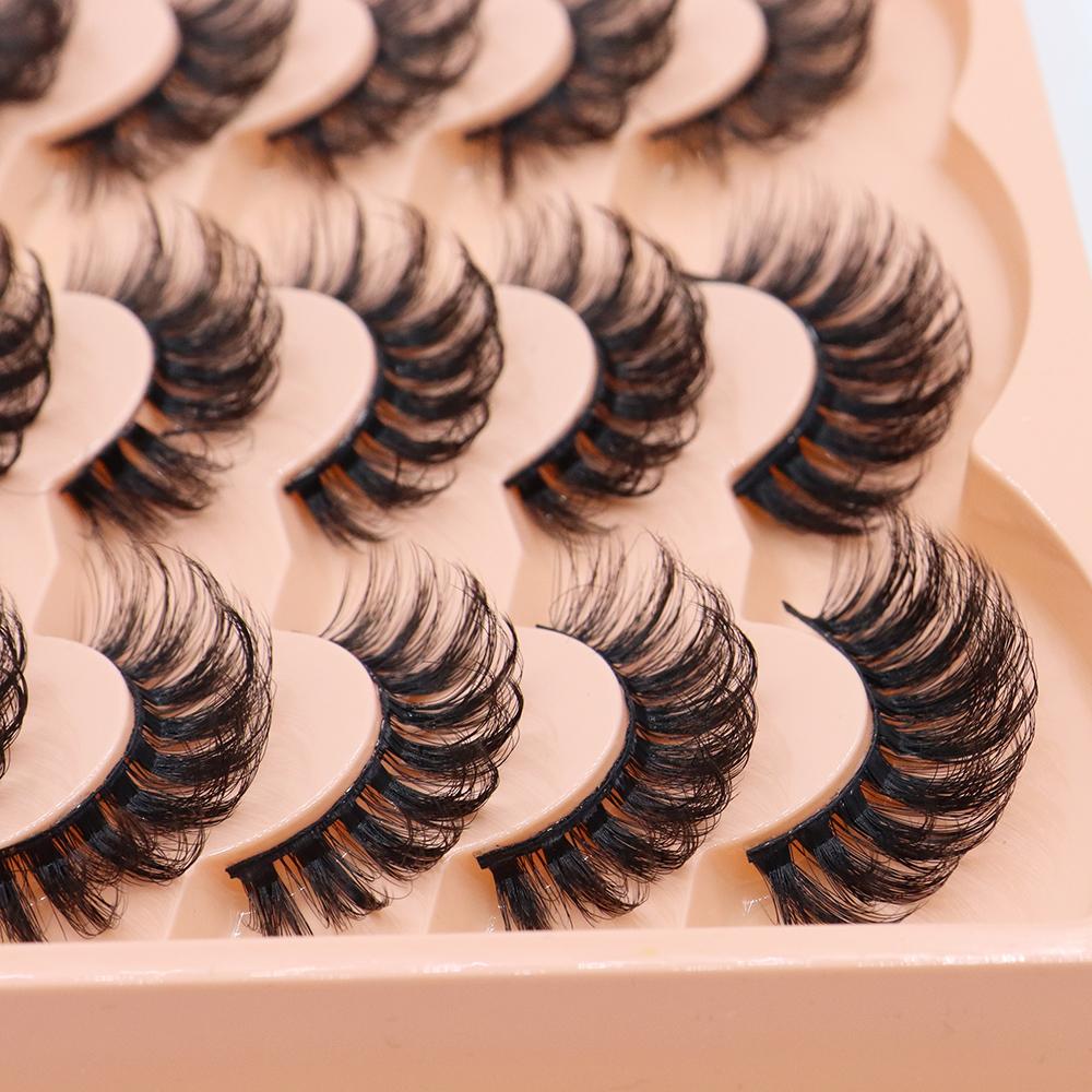 20 Pairs of Naturallycrossed 3D Black False Eyelashes Are Fluffy, Slender and Soft, and 15-20mm Thick False Eyelashes Are Worn Daily.