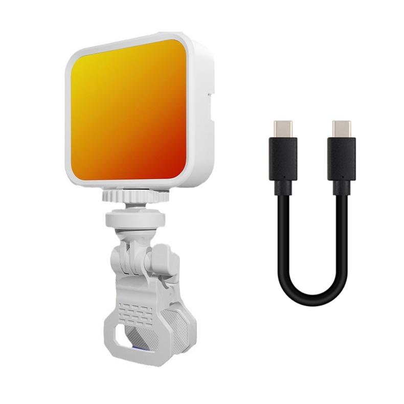 

Selfie Light 62 LED 1200mAh Перезаряжаемый сотовый телефон заполняющий свет Портативный клипса для телефона TikTok Makeup Live Stream Vlog белый