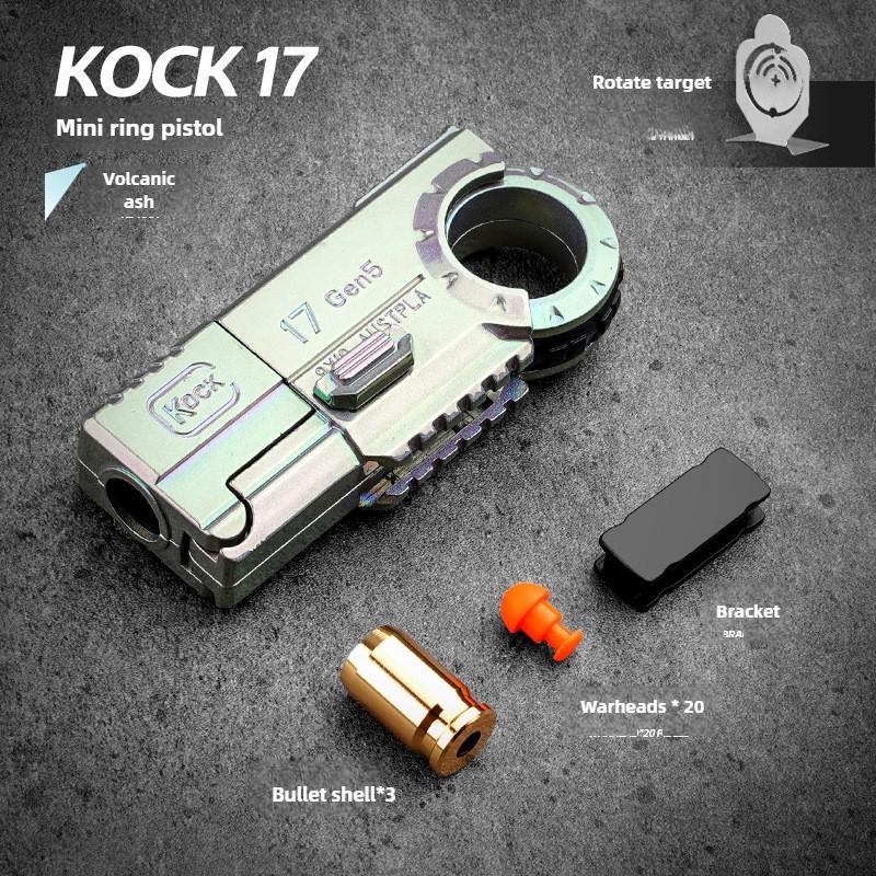 Ring Pistol Soft Bullet Gun Portable Mini 3D Decompression Shell Ejection Alloy Outdoor Funny Toy Boy Birthday Gift Fidget Toys