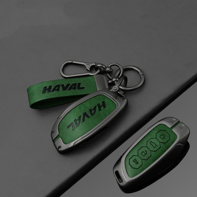 Leather Car Key Case Cover for Great Wall Haval H6 2024 H9 2024 F7x H5 H3 H2 M6 Cool Dog Plus Owl Dragon MAX F7 Accessories