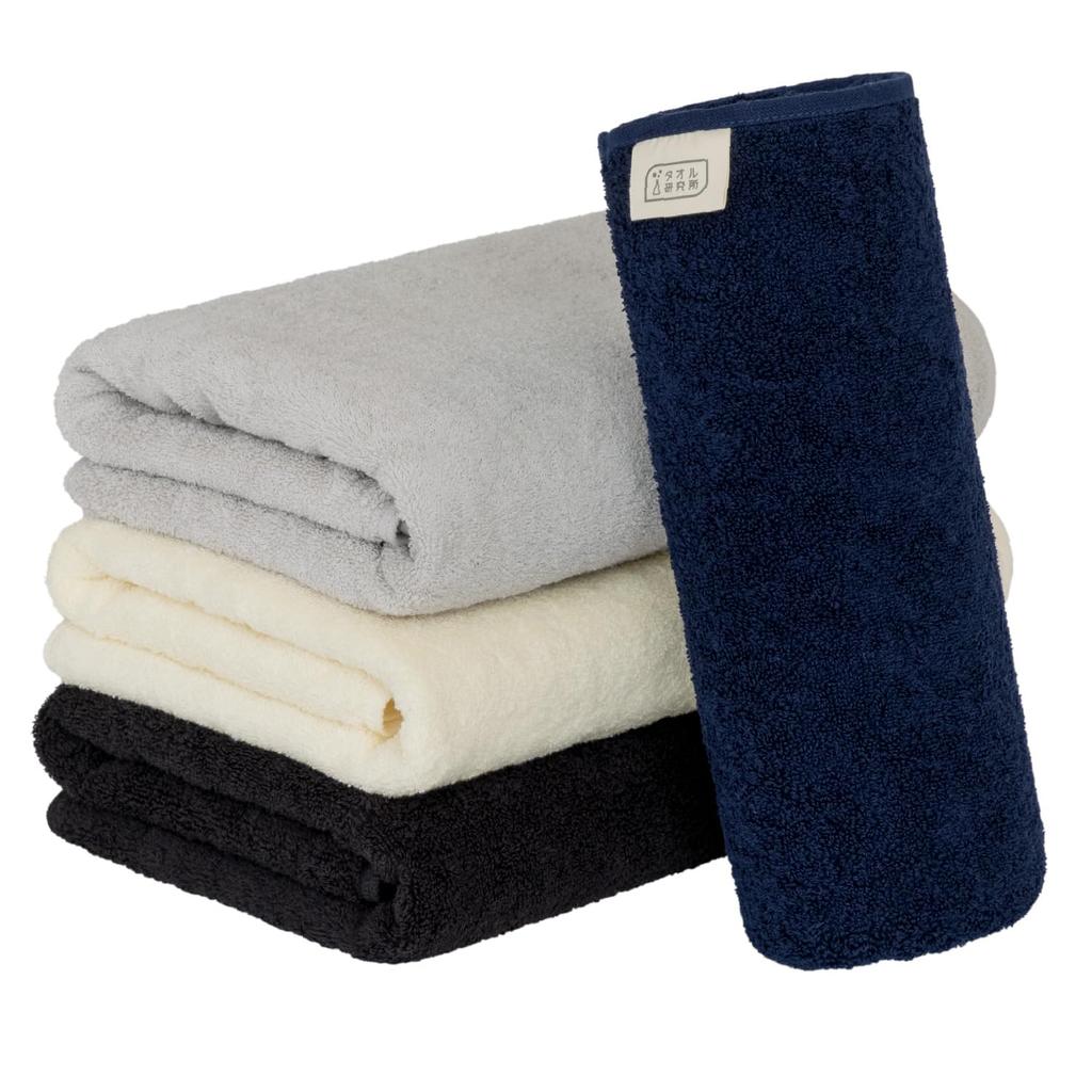 Towel Laboratory Bath Towel Set of Standard Medium Low Fast JapanTechnology [Everyday Simple] #001 MIX.b, 4, Type, Weight, Lint, Absorbency, Durable,