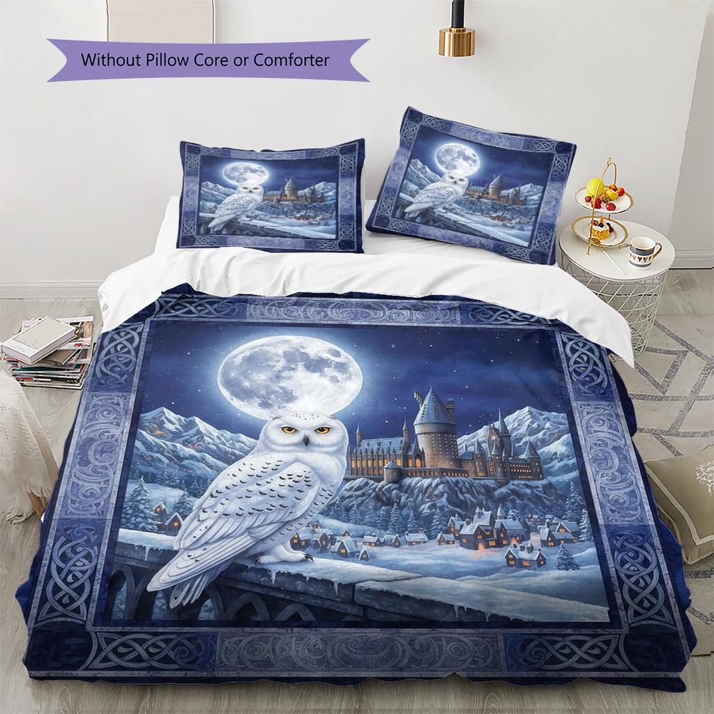 Cartoon Pattern Bedding Quilt Set Quilt Cover Pillowcase Home Decoration Birthday Gift (1 * duvet cover + 2 * pillowcase, without core)