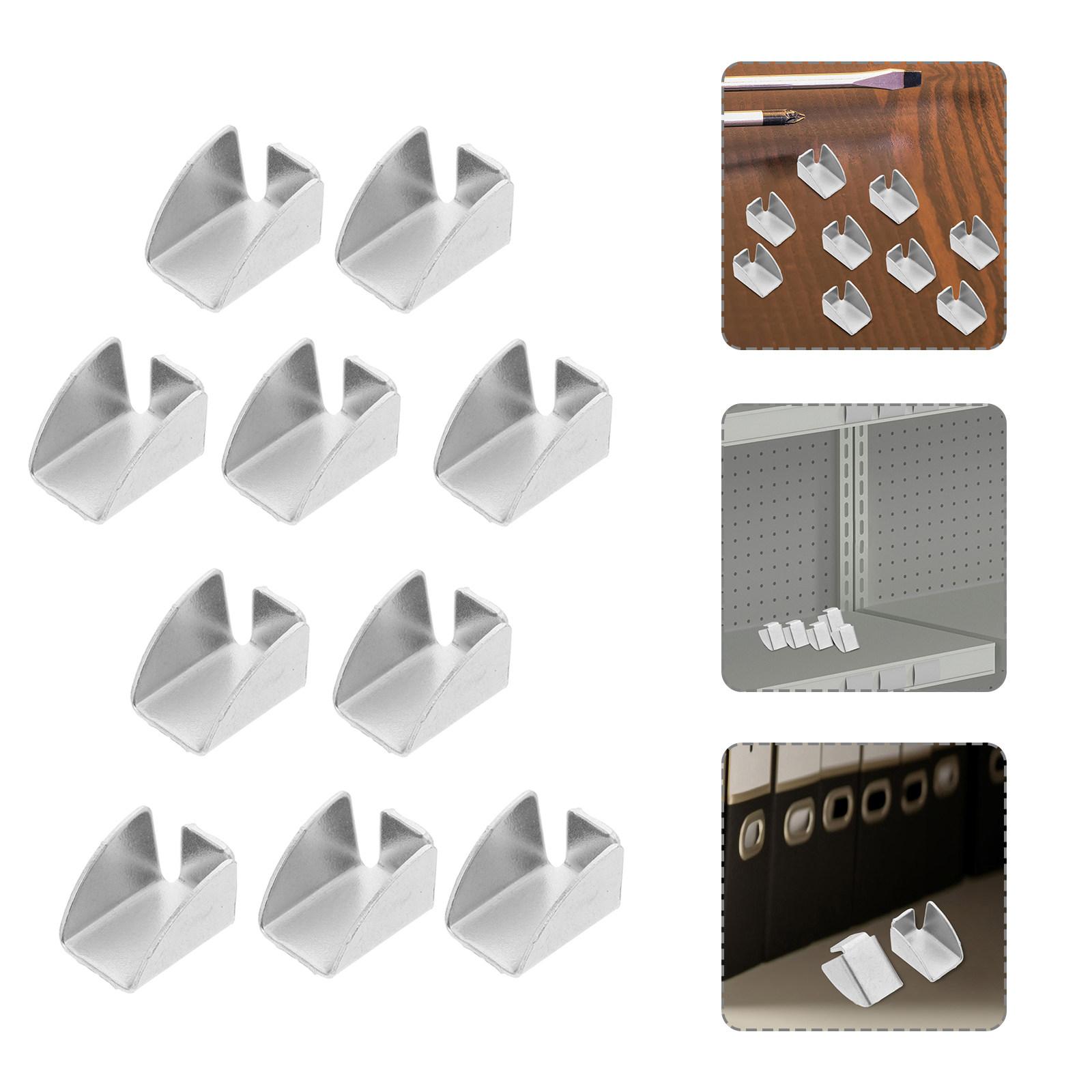 

10Pcs Metal Shelf Support Clips Cabinet Shelf Brackets Heavy Duty File Cabinet Clips Bookshelf Pegs Office Organizer other