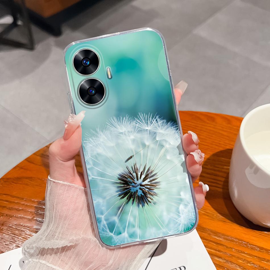 For OPPO Realme C55 C53 Phone Case Creative Soft TPU Silicone Clear Anti Drop Back Cover For Realme C 55 53 RealmeC55 Funda Capa