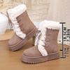 Bottes de neige rembourrées légères confortables chaudes froides antidérapantes résistantes à l'usure baskets décontractées d'extérieur bottes en coton mi-mollet
