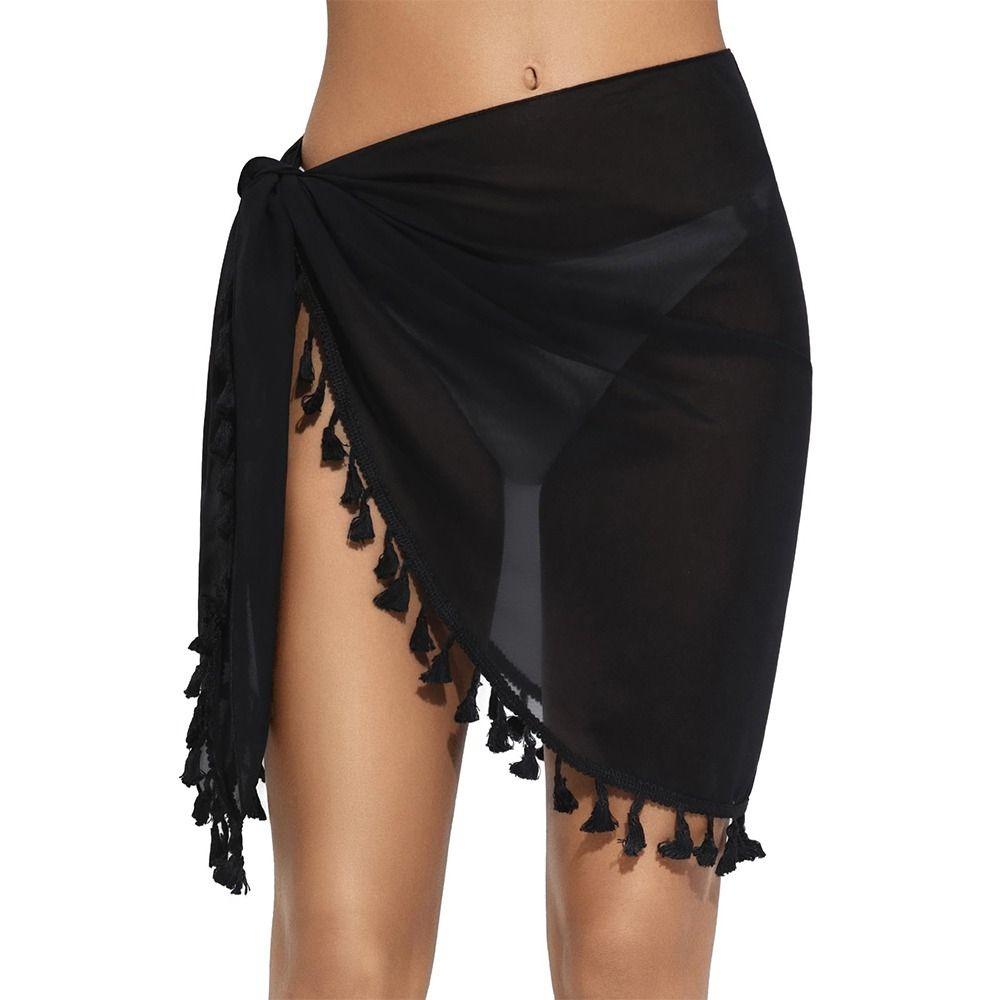 with Tassels Women's Short Sarongs Sexy Cover Ups Bathing Suit New Swim Skirt  for Women Girls