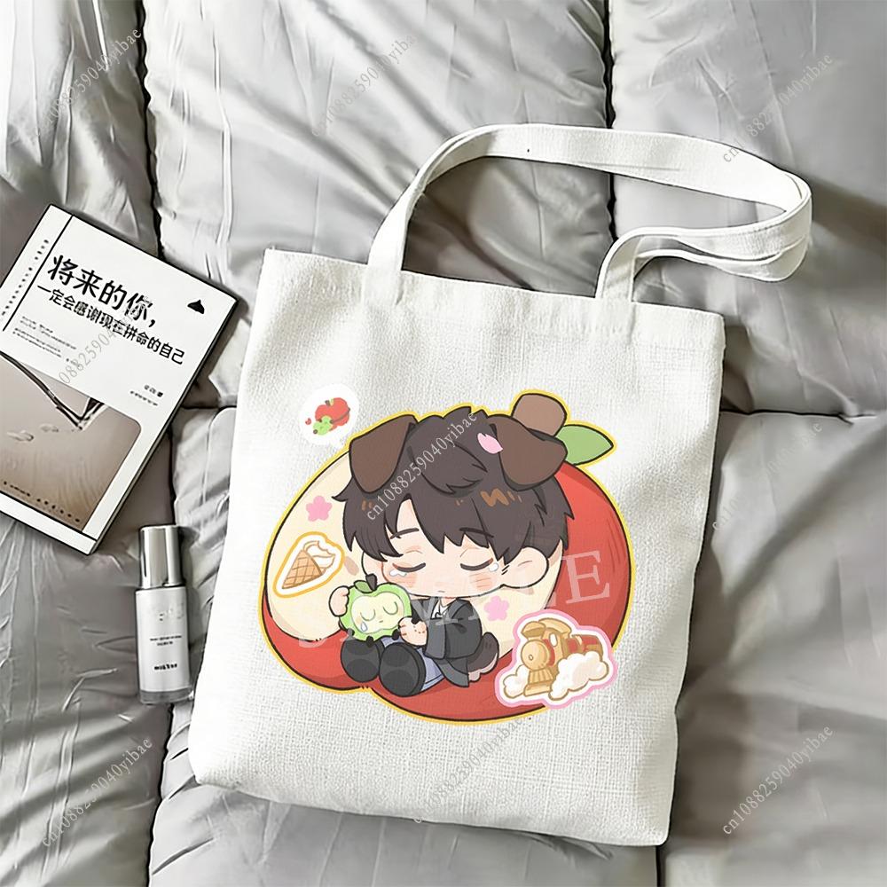 Liebe und Deepspace Niedlicher Cartoon Caleb Xia Yizhou Gege Apfel Leinwandtasche Anime Cosplay 35x40CM Farbig bedruckte Tragetasche Fan-Geschenke